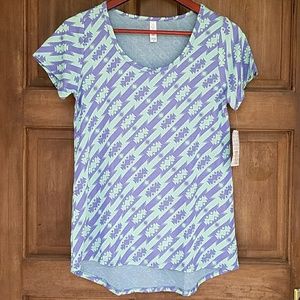 Lularoe Classic T NWT XS Green Purple Geo